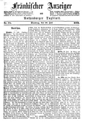 Fränkischer Anzeiger Dienstag 26. Juli 1870