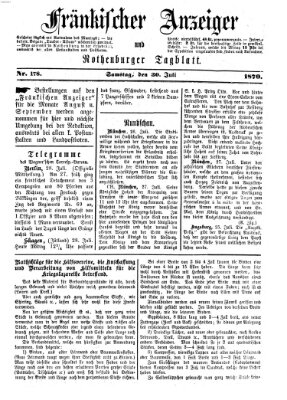 Fränkischer Anzeiger Samstag 30. Juli 1870