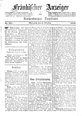 Fränkischer Anzeiger Mittwoch 5. Oktober 1870