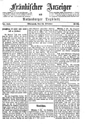 Fränkischer Anzeiger Mittwoch 12. Oktober 1870