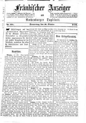 Fränkischer Anzeiger Donnerstag 20. Oktober 1870