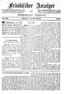 Fränkischer Anzeiger Mittwoch 26. Oktober 1870