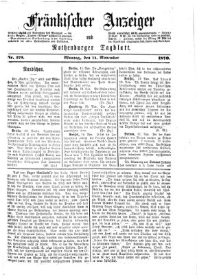 Fränkischer Anzeiger Montag 14. November 1870