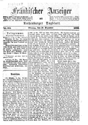 Fränkischer Anzeiger Montag 19. Dezember 1870