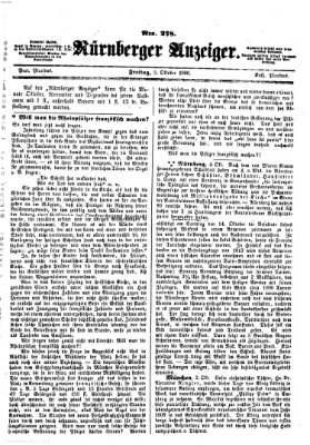 Nürnberger Anzeiger Freitag 5. Oktober 1860