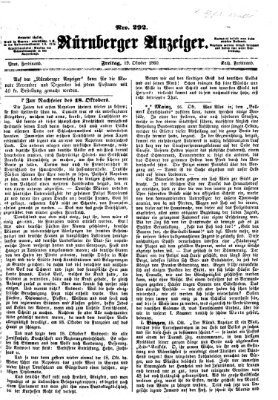 Nürnberger Anzeiger Freitag 19. Oktober 1860