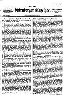 Nürnberger Anzeiger Mittwoch 24. Oktober 1860