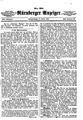 Nürnberger Anzeiger Donnerstag 25. Oktober 1860