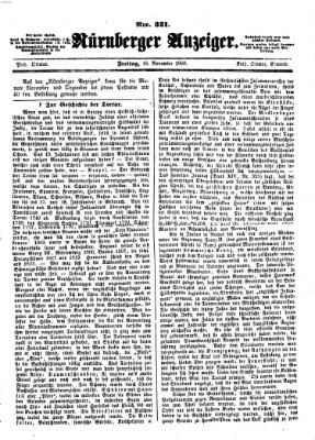 Nürnberger Anzeiger Freitag 16. November 1860