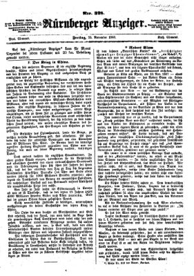 Nürnberger Anzeiger Freitag 23. November 1860