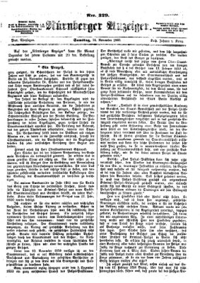 Nürnberger Anzeiger Samstag 24. November 1860