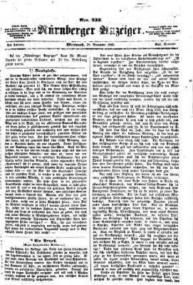 Nürnberger Anzeiger Mittwoch 28. November 1860