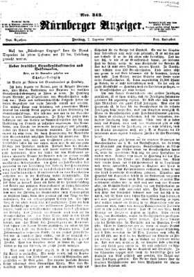 Nürnberger Anzeiger Freitag 7. Dezember 1860