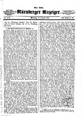 Nürnberger Anzeiger Montag 10. Dezember 1860