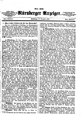 Nürnberger Anzeiger Dienstag 18. Dezember 1860