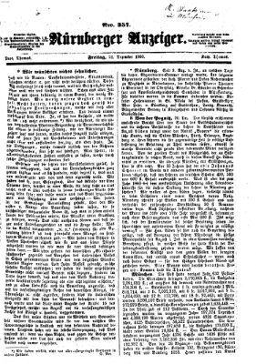 Nürnberger Anzeiger Freitag 21. Dezember 1860