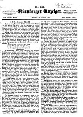 Nürnberger Anzeiger Freitag 28. Dezember 1860