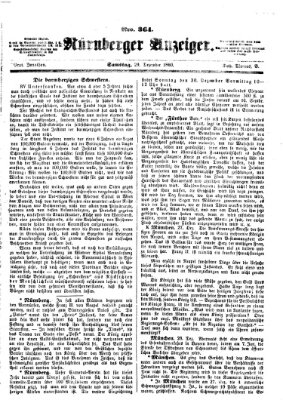 Nürnberger Anzeiger Samstag 29. Dezember 1860