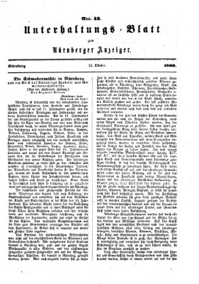 Nürnberger Anzeiger Sonntag 21. Oktober 1860