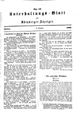 Nürnberger Anzeiger Sonntag 23. Dezember 1860