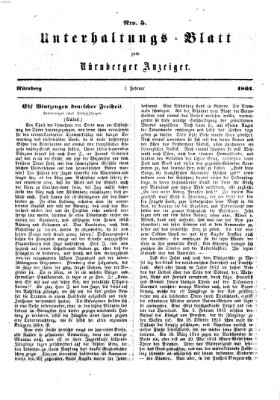 Nürnberger Anzeiger Sonntag 3. Februar 1861