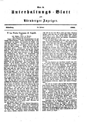 Nürnberger Anzeiger Sonntag 24. Februar 1861