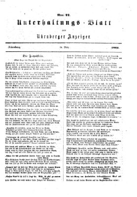 Nürnberger Anzeiger Sonntag 24. März 1861