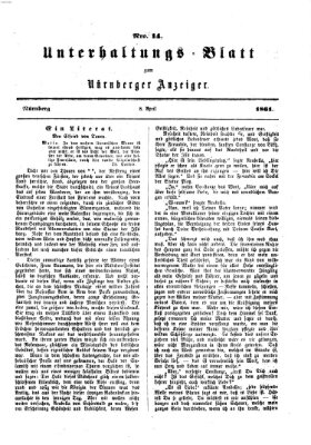 Nürnberger Anzeiger Montag 8. April 1861