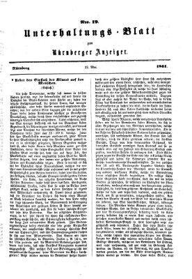 Nürnberger Anzeiger Sonntag 12. Mai 1861