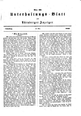 Nürnberger Anzeiger Sonntag 19. Mai 1861