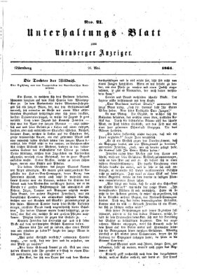 Nürnberger Anzeiger Sonntag 26. Mai 1861