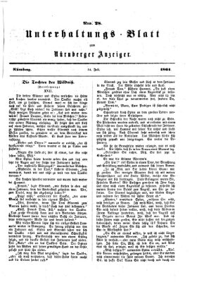 Nürnberger Anzeiger Sonntag 14. Juli 1861