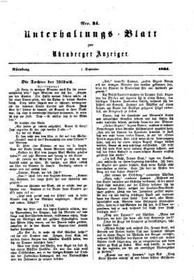 Nürnberger Anzeiger Sonntag 1. September 1861