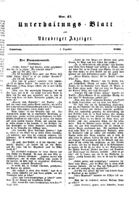 Nürnberger Anzeiger Sonntag 1. Dezember 1861