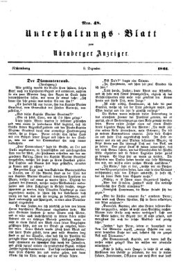 Nürnberger Anzeiger Sonntag 8. Dezember 1861