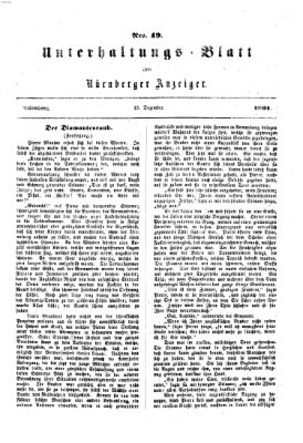 Nürnberger Anzeiger Sonntag 15. Dezember 1861