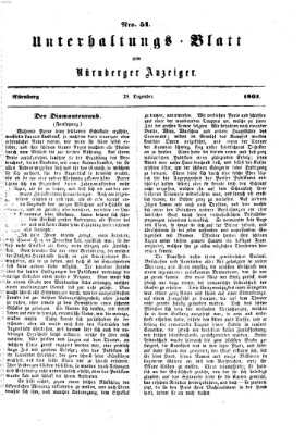 Nürnberger Anzeiger Sonntag 29. Dezember 1861