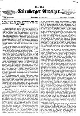 Nürnberger Anzeiger Samstag 13. Juli 1861