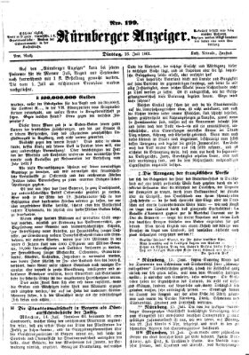 Nürnberger Anzeiger Dienstag 16. Juli 1861