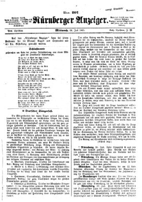 Nürnberger Anzeiger Mittwoch 24. Juli 1861