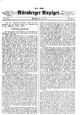 Nürnberger Anzeiger Freitag 26. Juli 1861