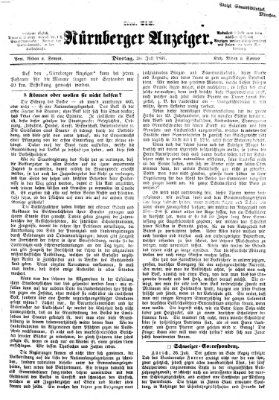 Nürnberger Anzeiger Dienstag 30. Juli 1861