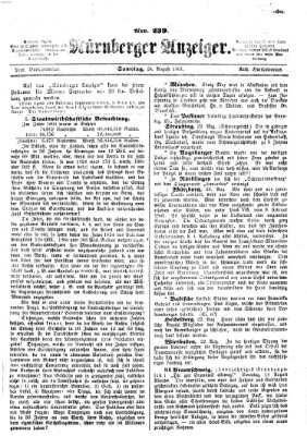 Nürnberger Anzeiger Samstag 24. August 1861