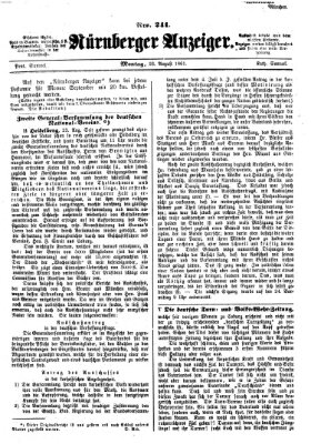 Nürnberger Anzeiger Montag 26. August 1861