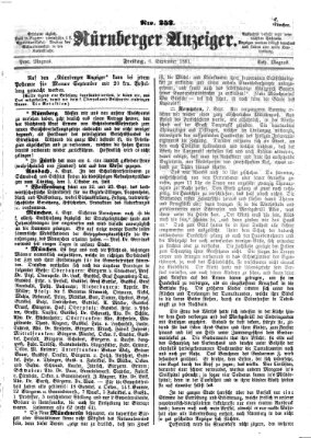 Nürnberger Anzeiger Freitag 6. September 1861