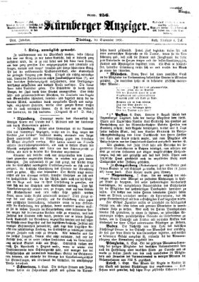 Nürnberger Anzeiger Dienstag 10. September 1861