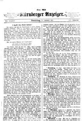 Nürnberger Anzeiger Donnerstag 19. September 1861