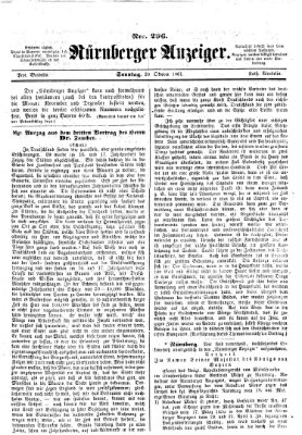 Nürnberger Anzeiger Sonntag 20. Oktober 1861