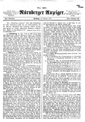 Nürnberger Anzeiger Freitag 25. Oktober 1861