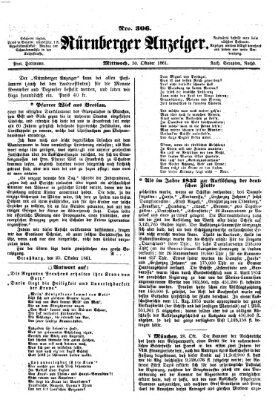 Nürnberger Anzeiger Mittwoch 30. Oktober 1861